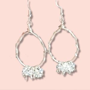 Dangle Glass Crystal Earrings